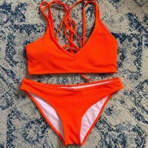 Neon Orange Swimsuit
